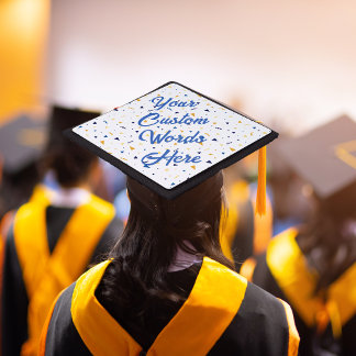 Custom Confetti  Graduation Cap Topper