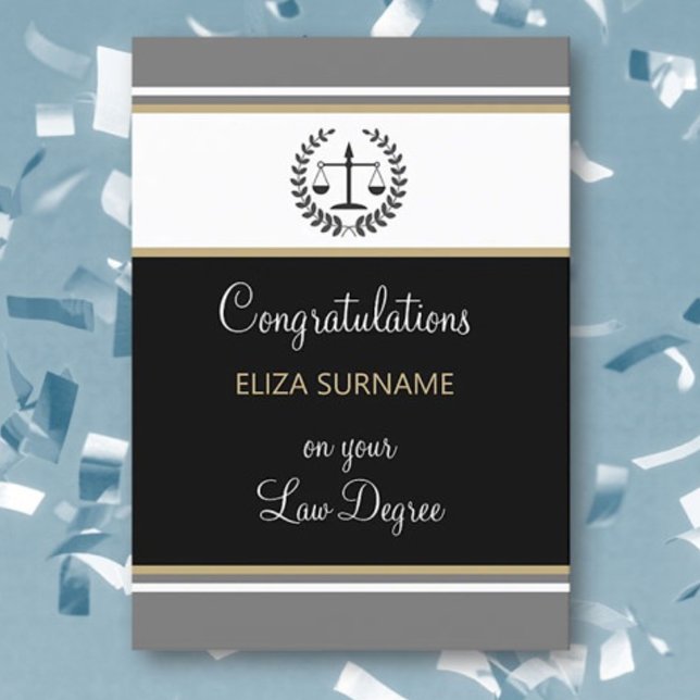 Custom, Congrats Diplôme de droit Carte de Graduat (Créateur téléchargé)