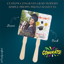 Custom Congrats Grad Modern Simple Preppy Photo