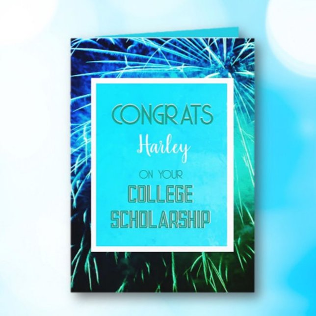 Custom Congrats on College Scholarship card!  Card (Creator Uploaded)