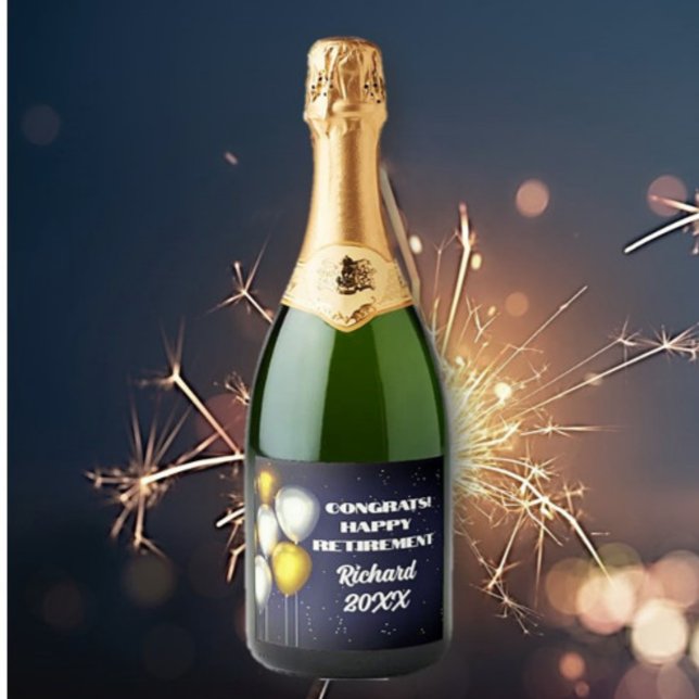 Custom Congrats Retiree Food & Beverage Label Set (Creator Uploaded)