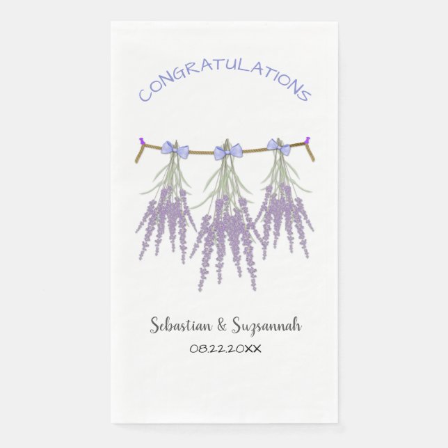 Custom Congratulations Dried Lavender Bundles  Pap Napkin (Front)