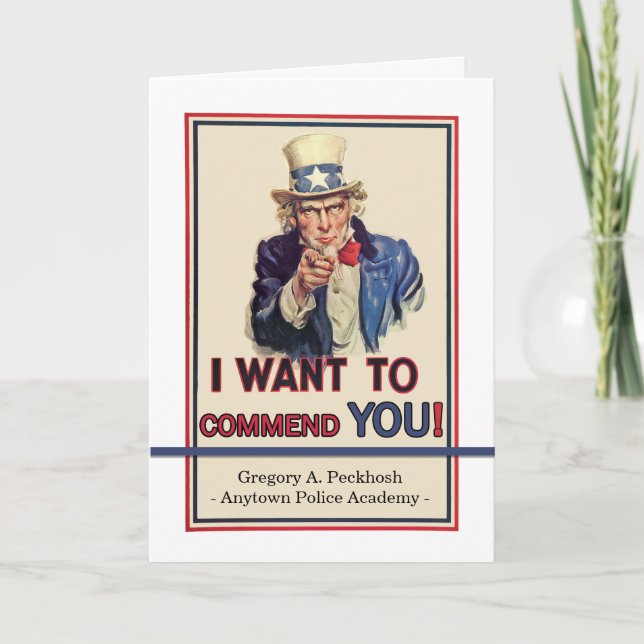 Custom Congratulations for Police Academy Graduate Card (Front)