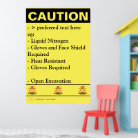 Custom Construction Safety Caution Notice Board   