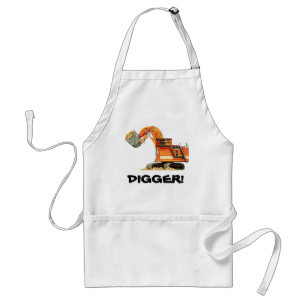 Custom Construction Truck Orange Digger Standard Apron
