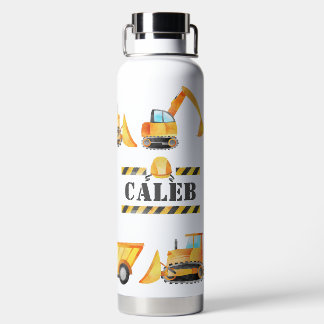 Custom Construction Water Bottle | Custom Name