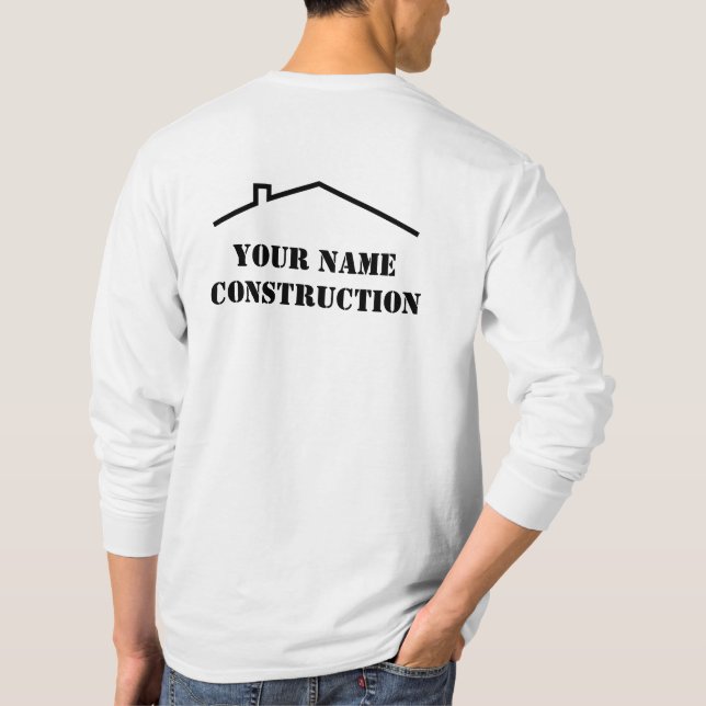 Custom construction work clothes with company logo T Shirt