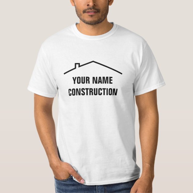 Custom construction work t shirts for building co. Zazzle