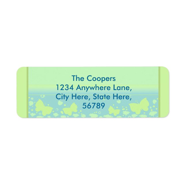 Custom Contemporary Return Address Labels (Front)