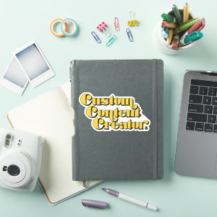 Custom Content Creator Yellow Retro Gamer Slogan