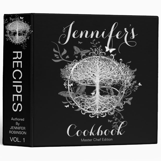 Custom Cookbook for Recipes 3 Ring Binder (Front/Spine)