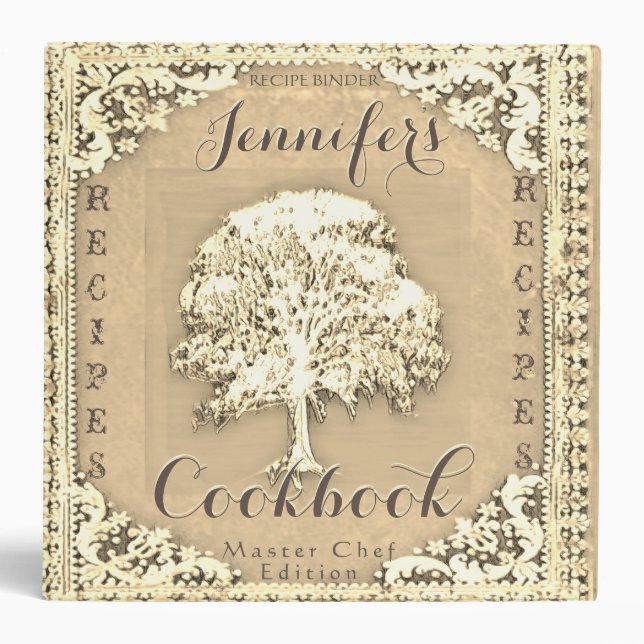 Custom Cookbook for Recipes Binder (Front)