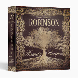 Custom Cookbook for Recipes Vintage 3 Ring Binder