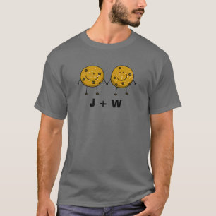 Custom Cookie Couple – Your Initials or Names T-Shirt