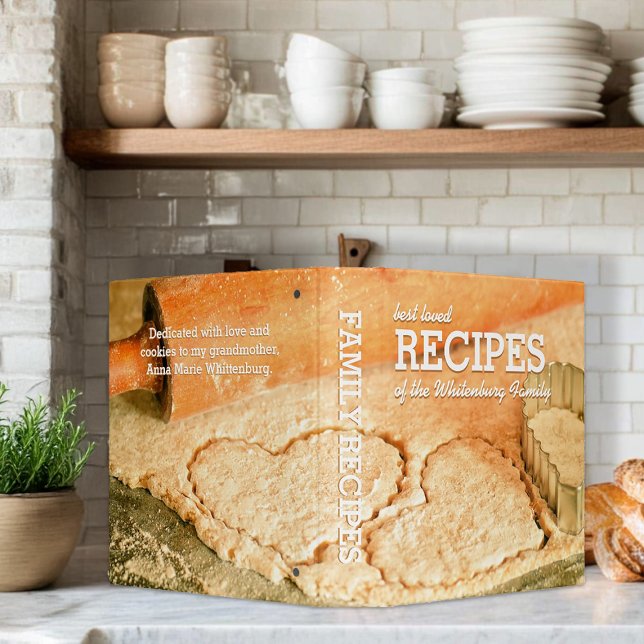 Custom Cookie Dough Hearts Family Recipe Binder (Creator Uploaded)