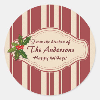 Custom Cookie Swap or Baked Goods Holiday Stickers