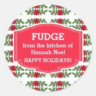 Custom Cookie Swap or Fudge Holiday Stickers