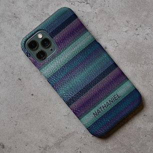 Custom Cool Artsy Watercolor Art Stripes Pattern iPhone 11 Pro Case