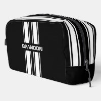Custom Cool Black And White Auto Race Sport Stripe