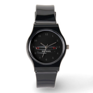 Custom Cool black Chevy Camaro Your name numbers Watch
