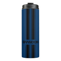 Custom Cool Dark Blue Black Auto Race Sport Stripe