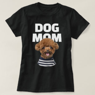 Custom Cool Dog Mom Photo Personalized T-Shirt