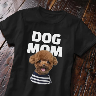 Custom Cool Dog Mom Photo Personalized T-Shirt