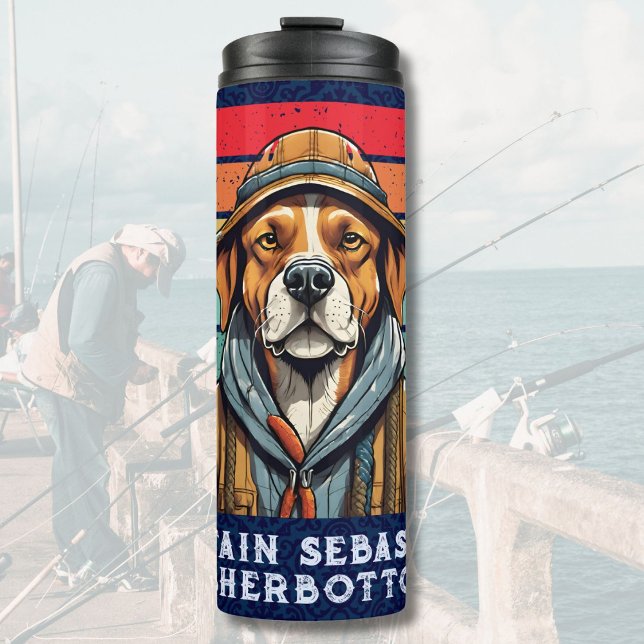 Custom Cool Dog Retirement Gifts for Fisherman Dad Thermal Tumbler (Custom Cool Dog Retirement Gifts for Fisherman Dad)