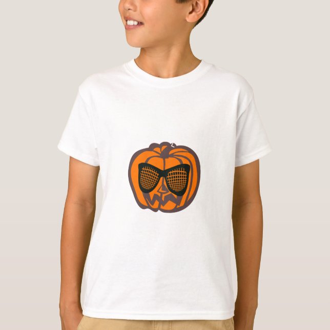 Custom Cool Pumpkin Halloween T-Shirt (Front)