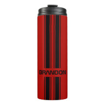 Custom Cool Red And Black Auto Race Sport Stripes