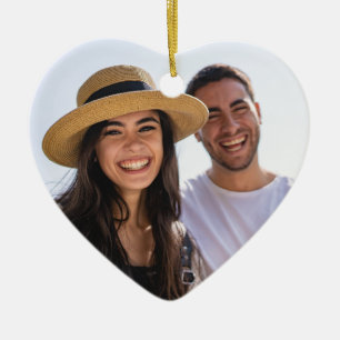 Custom Coordinates Fist Date Valentine's Day Gift Ceramic Ornament