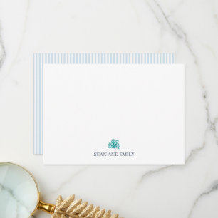 Custom Coral Reef Painting Beach Stationary Thank You Card
