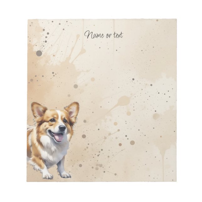 Custom Corgi Chihuahua Pet Dog Animal Notepad (Front)