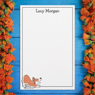 Custom Corgi Cute Dog Art Stationery