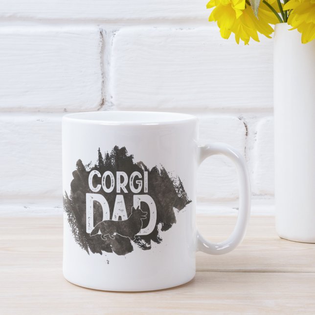 Custom Corgi Dad Father's Day Dog Lover Coffee Mug (Creator Uploaded)