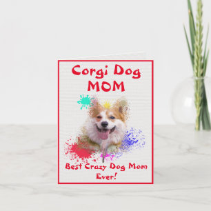 Custom Corgi Mom Dog Best Crazy Dog Lady Digital Card