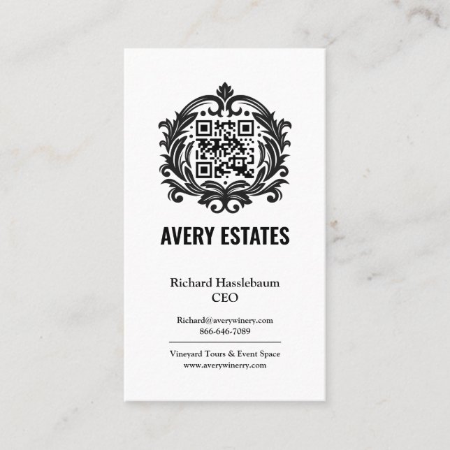 Custom Corporate Business Cards | QR Code (Front)