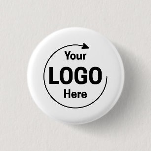 Custom Corporate Business Logo 1 Inch Round Button