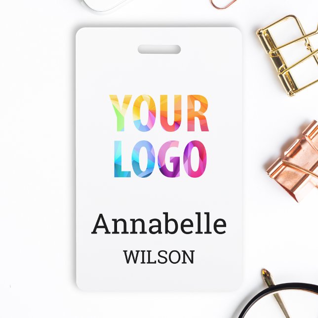 Custom Corporate Business Logo Basic Employee Name Badge (Creator Uploaded)