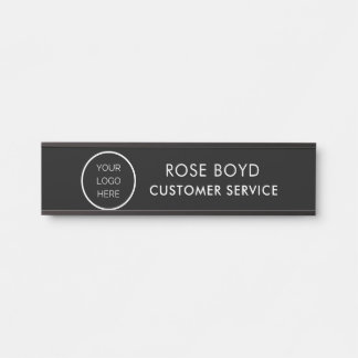 Custom Corporate Business Logo Black Office Door N Sign