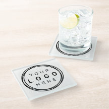 Custom Corporate Business Logo Glass Coaster