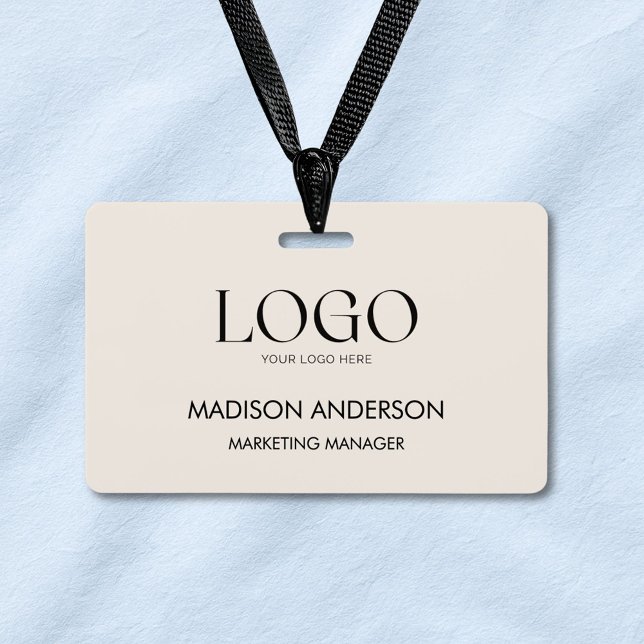 Custom Corporate Business Logo Modern ID Badge (In situ)