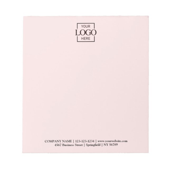 Custom Corporate Business Logo Modern Professional Notepad (Front)