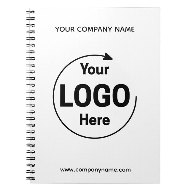 Custom Corporate Business Logo  Notebook (Front)