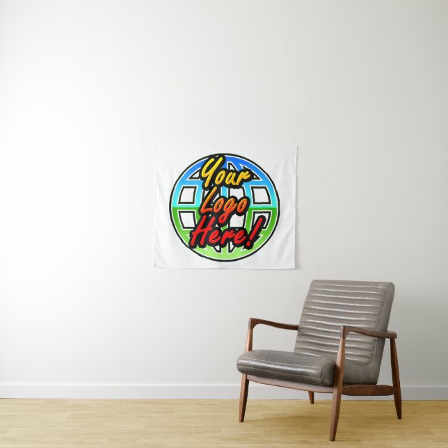 Custom Corporate Business Logo Wall Hanging Banner Tapestry (In Situ (Horizontal))
