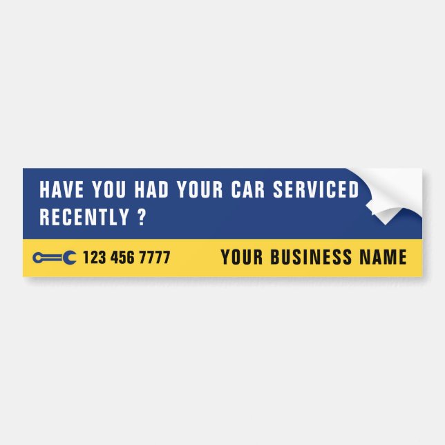 Custom Corporate Business Service Bumper Sticker (Front)