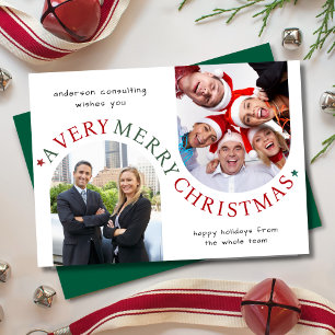 Custom Corporate Christmas Card   2 Photos