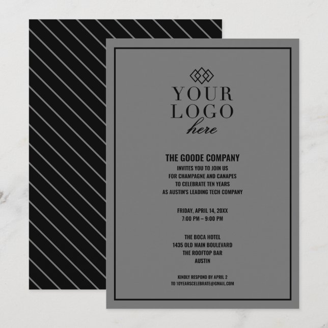Custom Corporate Company Event | Party Invitation (Front/Back)