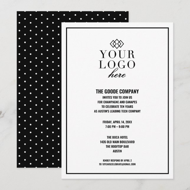 Custom Corporate Company Event | Party Invitation (Front/Back)
