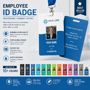 Custom Corporate Employee Badge Photo ID Logo